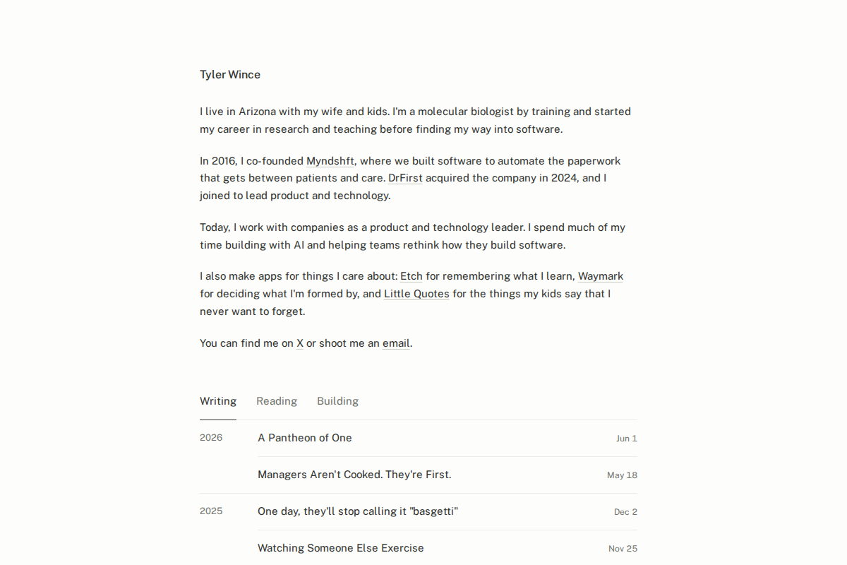 Screenshot of the Commonplace design